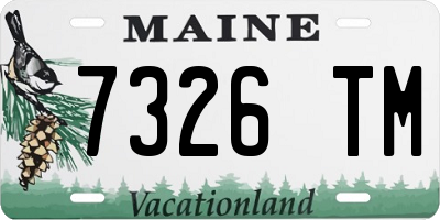 ME license plate 7326TM