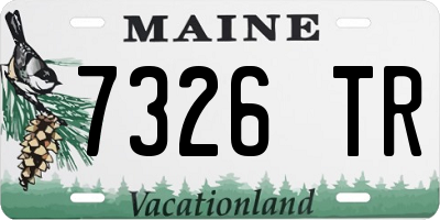 ME license plate 7326TR