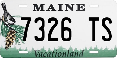 ME license plate 7326TS