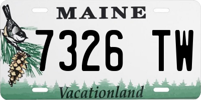 ME license plate 7326TW