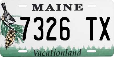 ME license plate 7326TX
