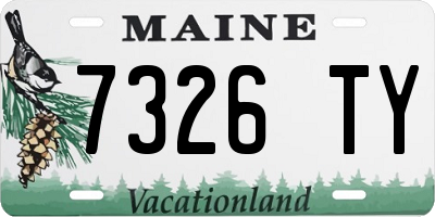 ME license plate 7326TY