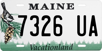 ME license plate 7326UA