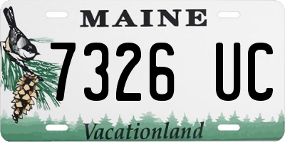 ME license plate 7326UC