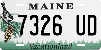 ME license plate 7326UD