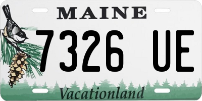 ME license plate 7326UE