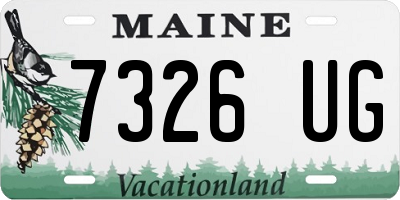 ME license plate 7326UG
