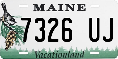 ME license plate 7326UJ