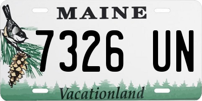 ME license plate 7326UN