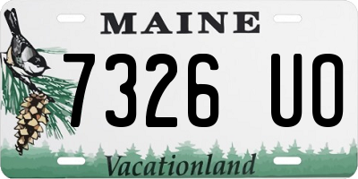 ME license plate 7326UO