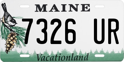 ME license plate 7326UR