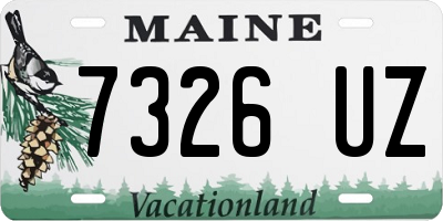 ME license plate 7326UZ