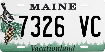 ME license plate 7326VC