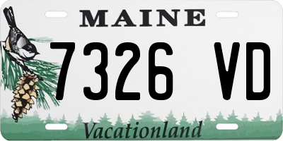 ME license plate 7326VD