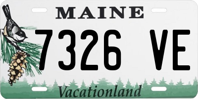 ME license plate 7326VE
