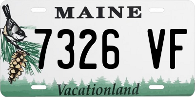 ME license plate 7326VF