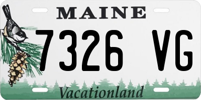 ME license plate 7326VG