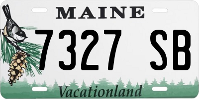 ME license plate 7327SB