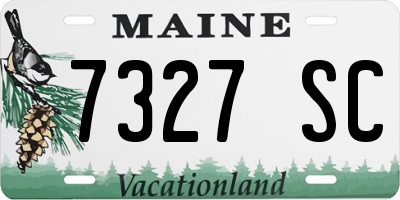 ME license plate 7327SC