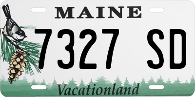 ME license plate 7327SD
