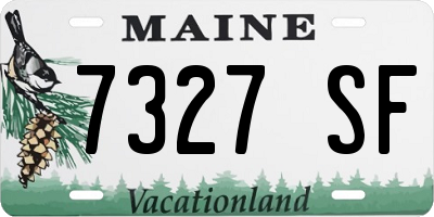 ME license plate 7327SF