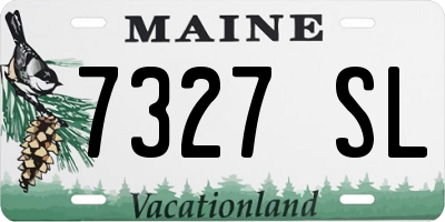 ME license plate 7327SL