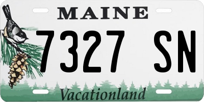 ME license plate 7327SN