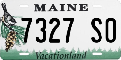 ME license plate 7327SO