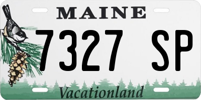 ME license plate 7327SP