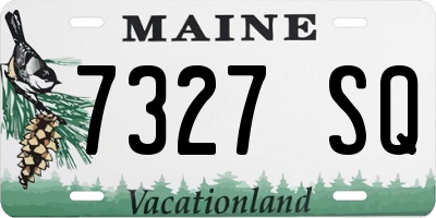 ME license plate 7327SQ