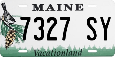 ME license plate 7327SY
