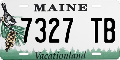 ME license plate 7327TB