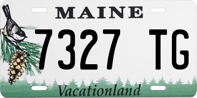ME license plate 7327TG