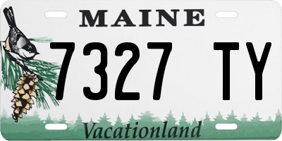 ME license plate 7327TY