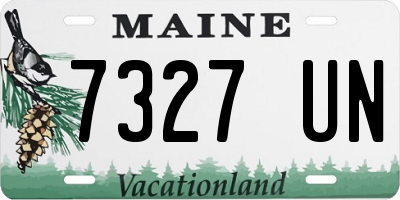 ME license plate 7327UN