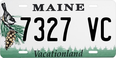 ME license plate 7327VC
