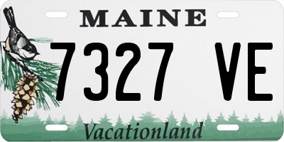 ME license plate 7327VE