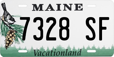ME license plate 7328SF