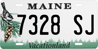 ME license plate 7328SJ