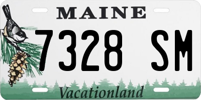 ME license plate 7328SM