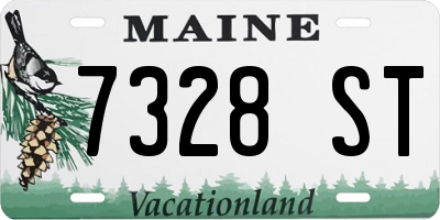 ME license plate 7328ST