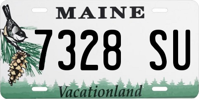 ME license plate 7328SU