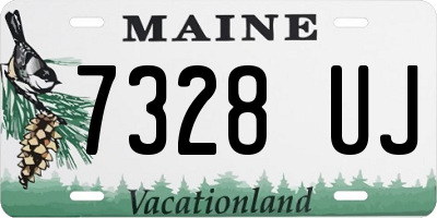ME license plate 7328UJ