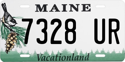 ME license plate 7328UR