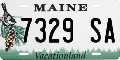 ME license plate 7329SA