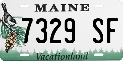 ME license plate 7329SF