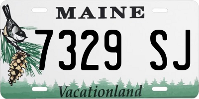 ME license plate 7329SJ
