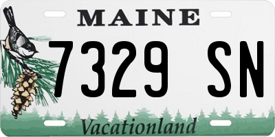 ME license plate 7329SN