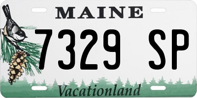 ME license plate 7329SP