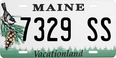 ME license plate 7329SS